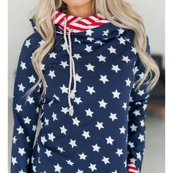 NWT 💥 Mindy Mae’s Stars and Stripes Doublehood - Picture 3 of 4